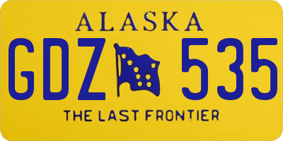 AK license plate GDZ535
