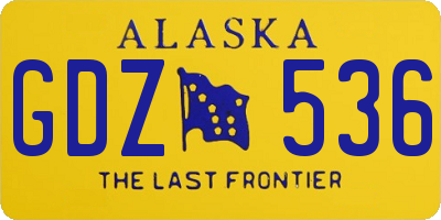 AK license plate GDZ536
