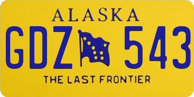 AK license plate GDZ543