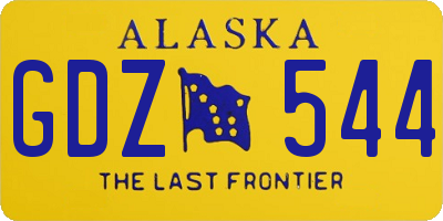 AK license plate GDZ544