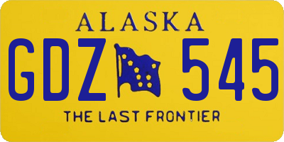 AK license plate GDZ545