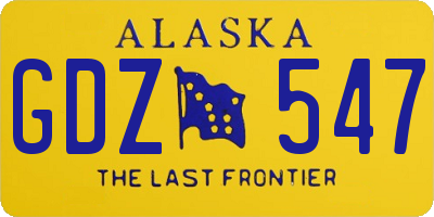 AK license plate GDZ547