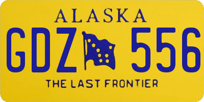 AK license plate GDZ556