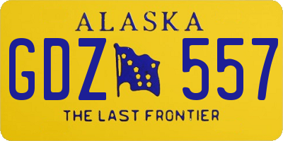 AK license plate GDZ557