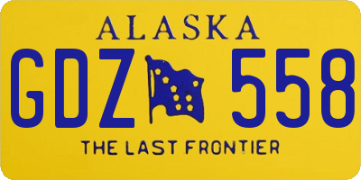 AK license plate GDZ558