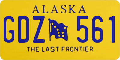 AK license plate GDZ561