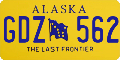 AK license plate GDZ562