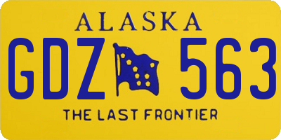 AK license plate GDZ563
