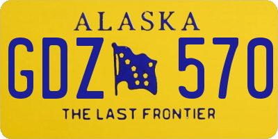 AK license plate GDZ570