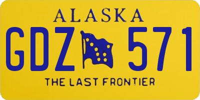 AK license plate GDZ571