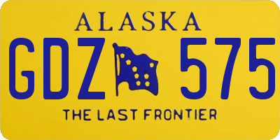 AK license plate GDZ575