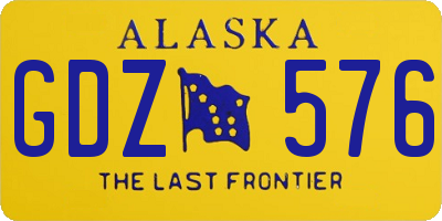 AK license plate GDZ576