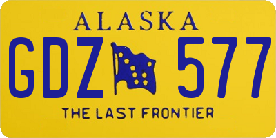AK license plate GDZ577