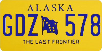 AK license plate GDZ578