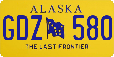AK license plate GDZ580