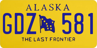 AK license plate GDZ581