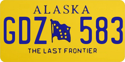 AK license plate GDZ583