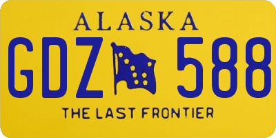 AK license plate GDZ588