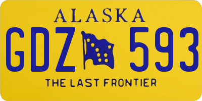 AK license plate GDZ593