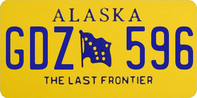 AK license plate GDZ596