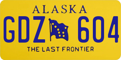 AK license plate GDZ604