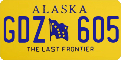 AK license plate GDZ605