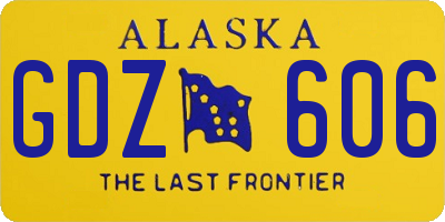 AK license plate GDZ606