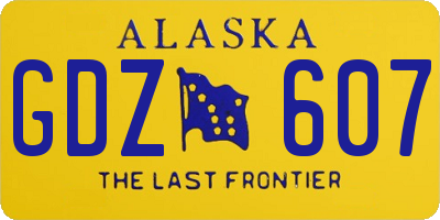 AK license plate GDZ607