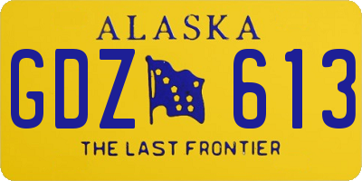AK license plate GDZ613