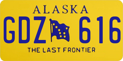 AK license plate GDZ616