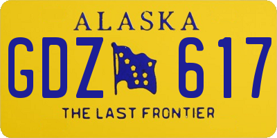 AK license plate GDZ617