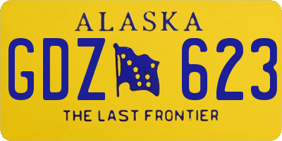 AK license plate GDZ623