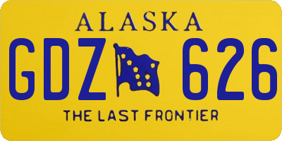 AK license plate GDZ626