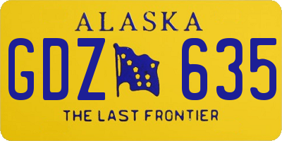 AK license plate GDZ635