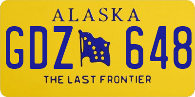 AK license plate GDZ648