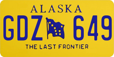 AK license plate GDZ649