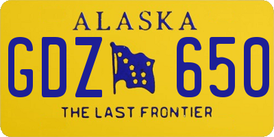 AK license plate GDZ650