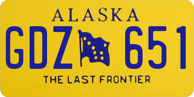 AK license plate GDZ651