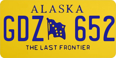 AK license plate GDZ652