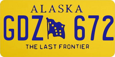 AK license plate GDZ672