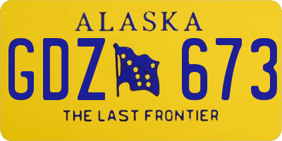 AK license plate GDZ673