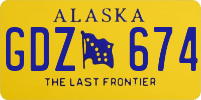 AK license plate GDZ674