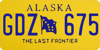 AK license plate GDZ675