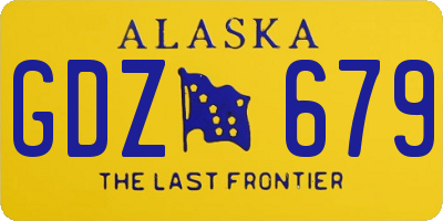 AK license plate GDZ679