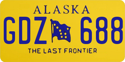 AK license plate GDZ688