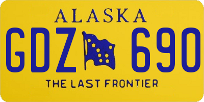 AK license plate GDZ690