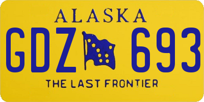 AK license plate GDZ693
