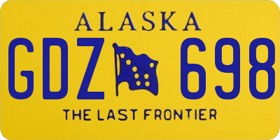 AK license plate GDZ698
