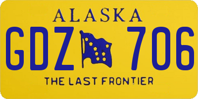 AK license plate GDZ706