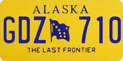 AK license plate GDZ710